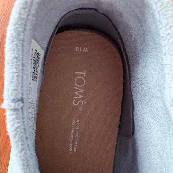 Toms blue gray suede slip on sneakers-Size 10 - Picture 6 of 6